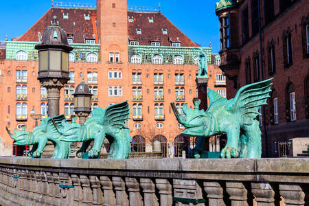 Bronze dragons of Copenhagen City Hall