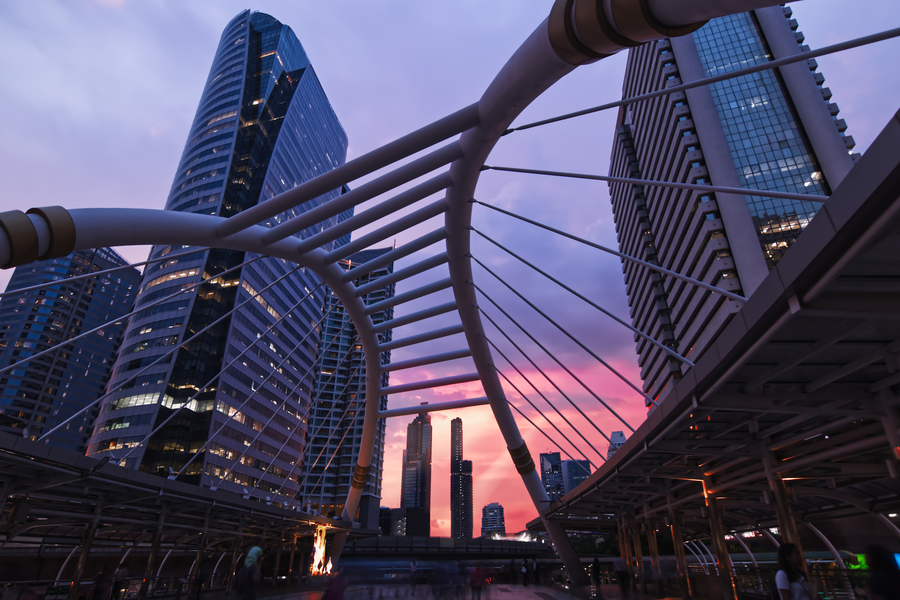 Architettura moderna di Bangkok