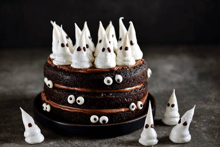 Halloween čokoládový koláč