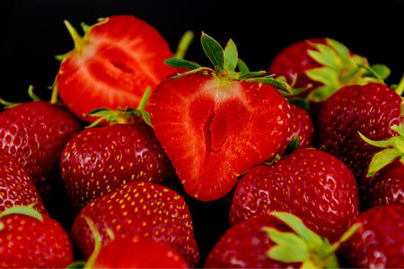 Erdbeeren hautnah