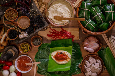 Ingredients for Guatemalan tamales