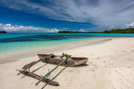 Boat on Espiritu Santo Island