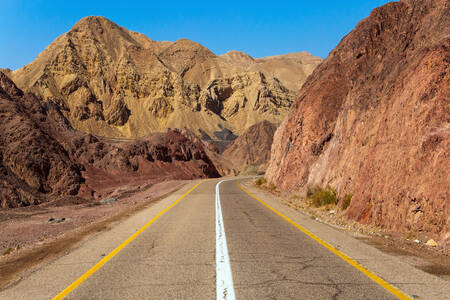 Highway in the Negev Desert