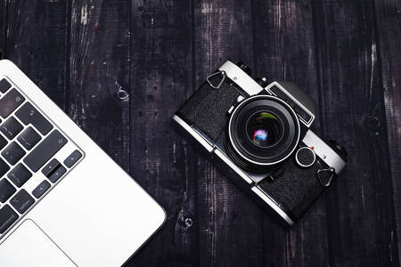 Laptop and Camera