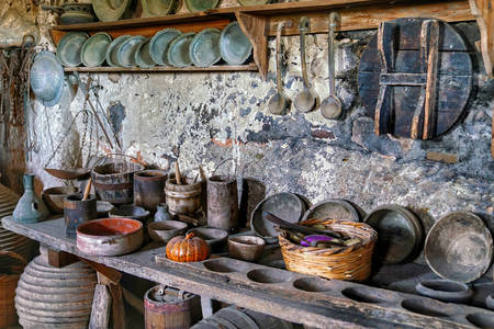 Antique kitchen utensils