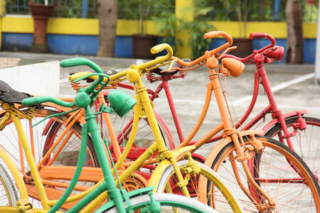 Des vélos dans la rue à Guatapa