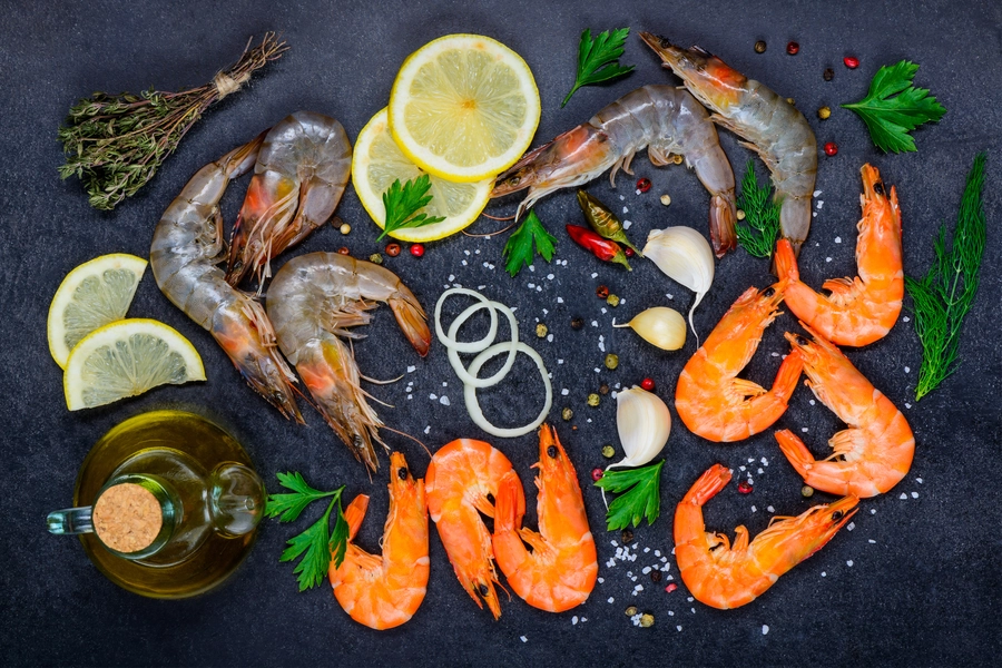 Shrimps with spices