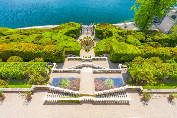 View of the garden of Villa Carlotta