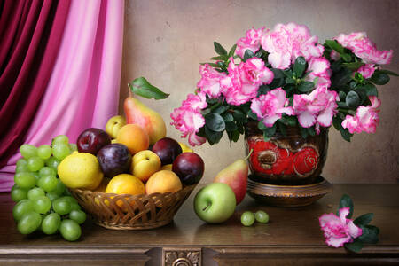 flores e frutas