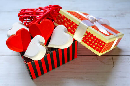 Hearts in a box