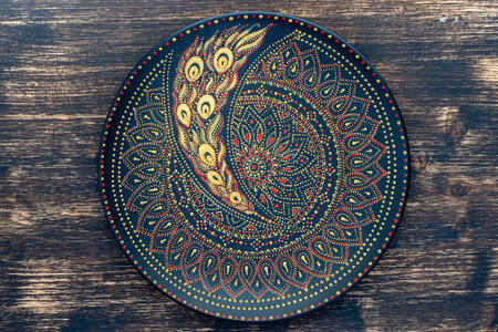 Ceramic painted plate