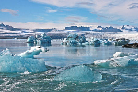 Blue icebergs