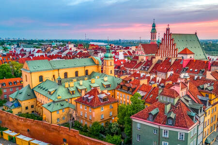 Vista de la Plaza del Castillo en Varsovia