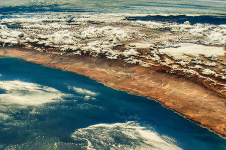 View of the Andes from space
