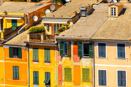 Farebné domy v Portofine