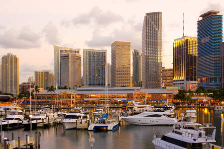 Yacht marina in Miami