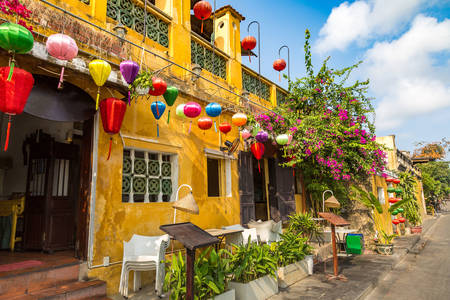 Farebná ulica v Hoi An