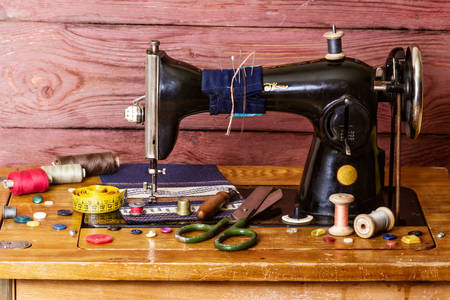 Vieja maquina de coser