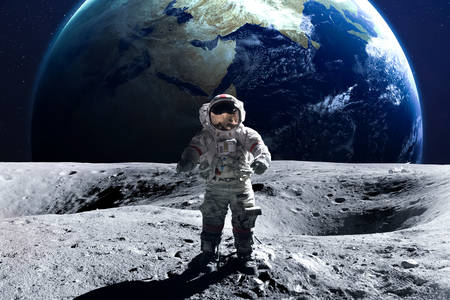 Astronauta sulla luna
