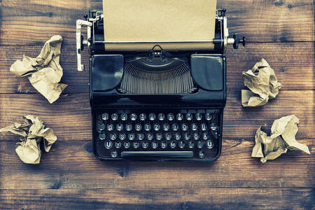 Top view of a typewriter