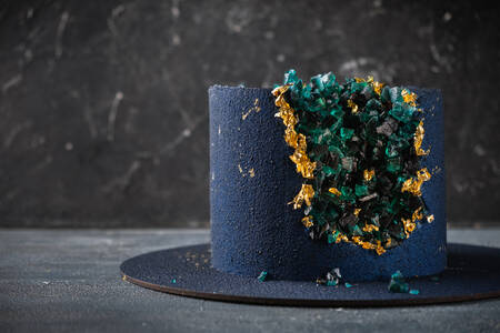 Blue mousse cake