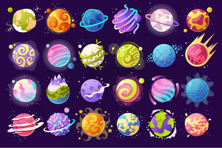 Různé planety