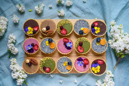 Top view of pastries