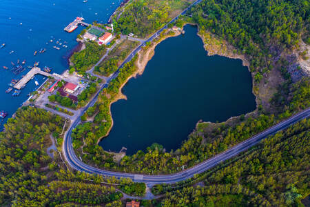 View of Da Nang Lake from above