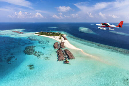 Изглед към Малдивите