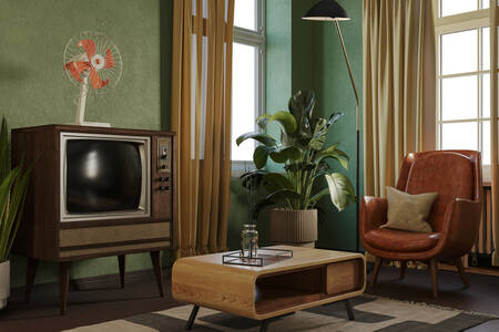 Retro living room design