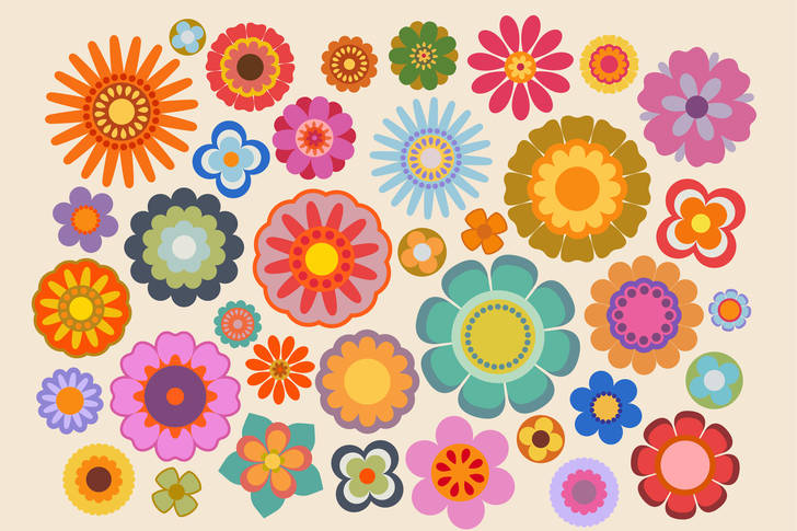 Vintage flowers illustration