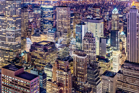 Manhattan at night