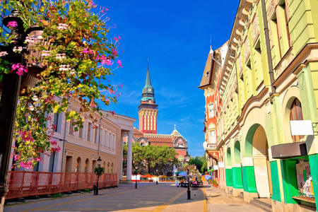Blick auf das Rathaus in Subotica