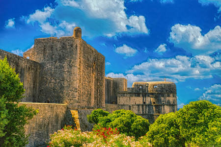 Walls around old Dubrovnik