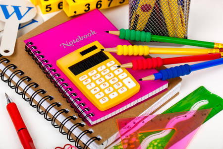 School supplies on the table
