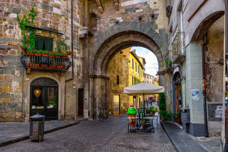Straat in de stad Lucca