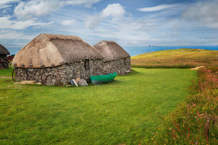 Maisons en pierre sur l'île de Skye
