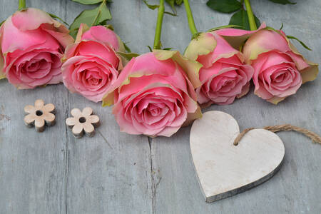 Rosas e coração