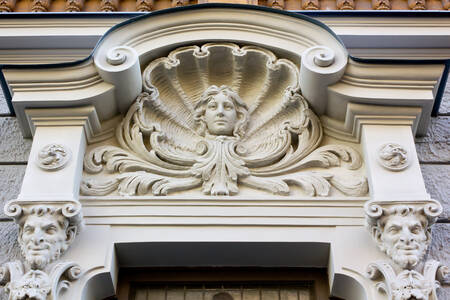 Facade of the palace in Riga