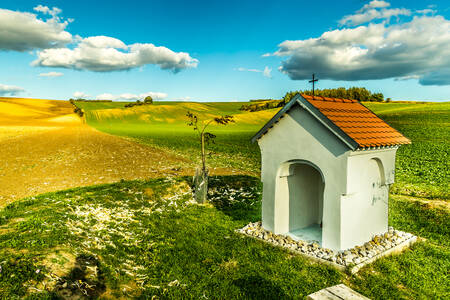 Chapel in the middle of a field