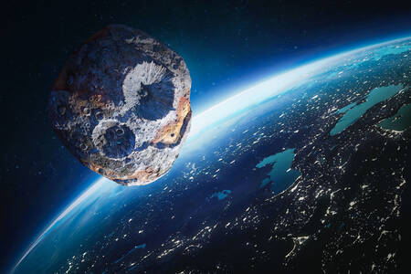 Meteorite in Earth orbit