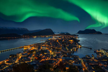 Northern Lights over Alesund