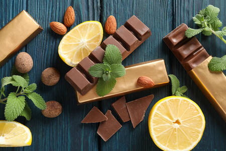 Шоколад, лимон и мента