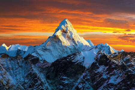 Mount Ama Dablam at sunset