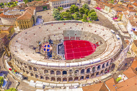 View from above of the Verona Arena