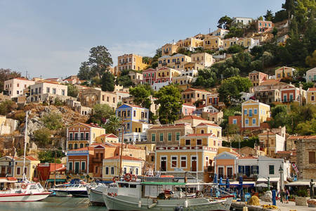Architecture of buildings of Symi island