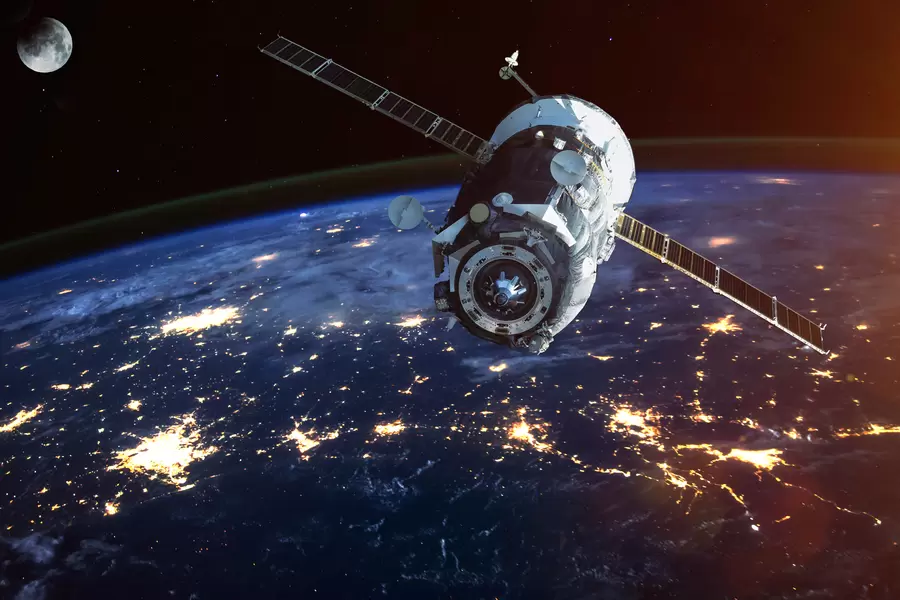 Spaceship in space