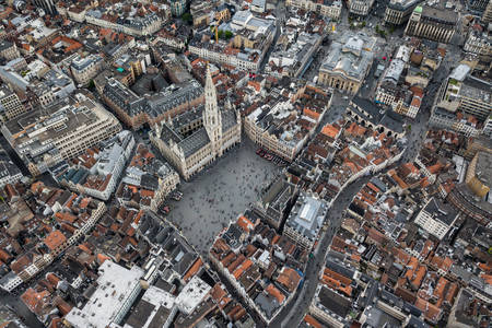 Въздушен изглед на Брюксел