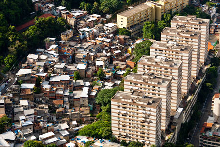 Utsikt over favelaene i Rio de Janeiro