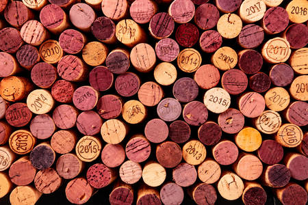 Collection de bouchons de vin
